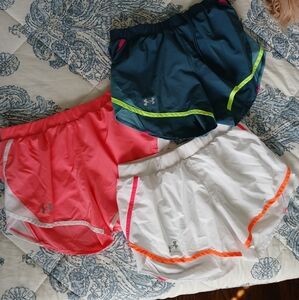 Under Armour Kids' Athletic Shorts - Pink, White, and Blue